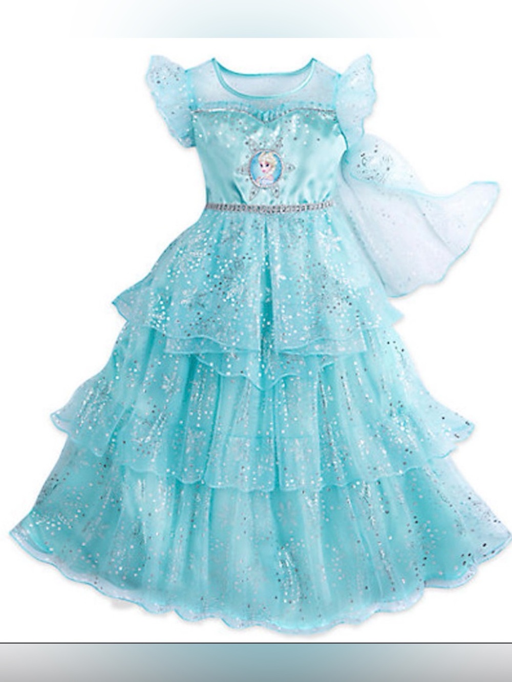 Disney Light Blue Sparkle Princess Elsa Costume Dress